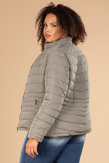 Plus Size Parka Detachable Hooded Jacket